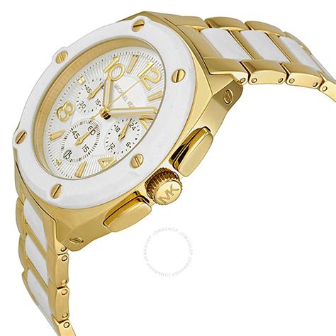 michael kors tribeca chronograph watch|Michael Kors Women's Chronograph Tribeca White and Gold .